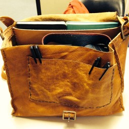 camera bag front open